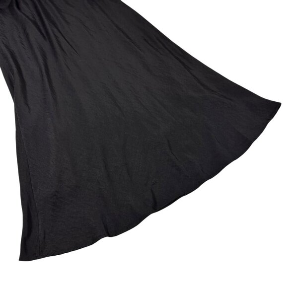 Princess PollyEmily Maxi Slip Dress SZ 8 Black Satin Gothic Whimsigoth Party - Picture 15 of 16